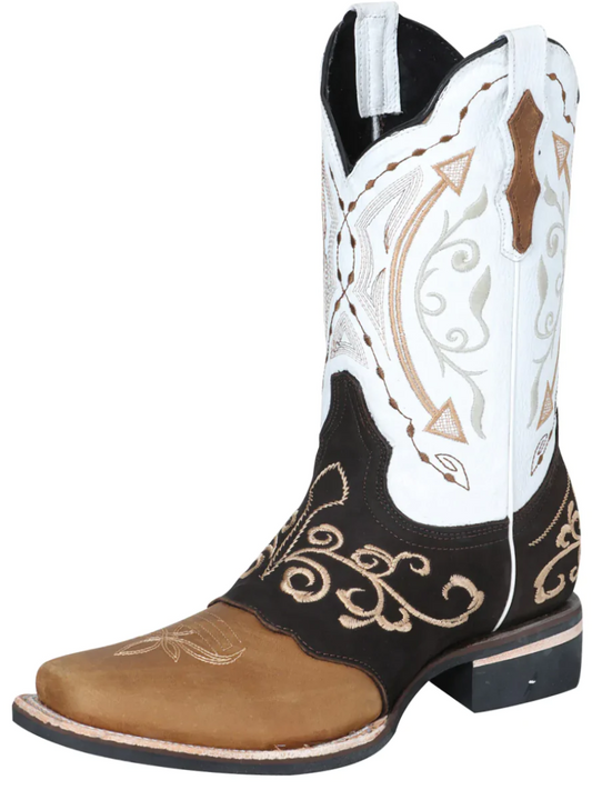 Rodeo Cowboy Boots with Genuine Leather Embroidered Mask for Men 'The Lord of the Skies' - ID: 124078